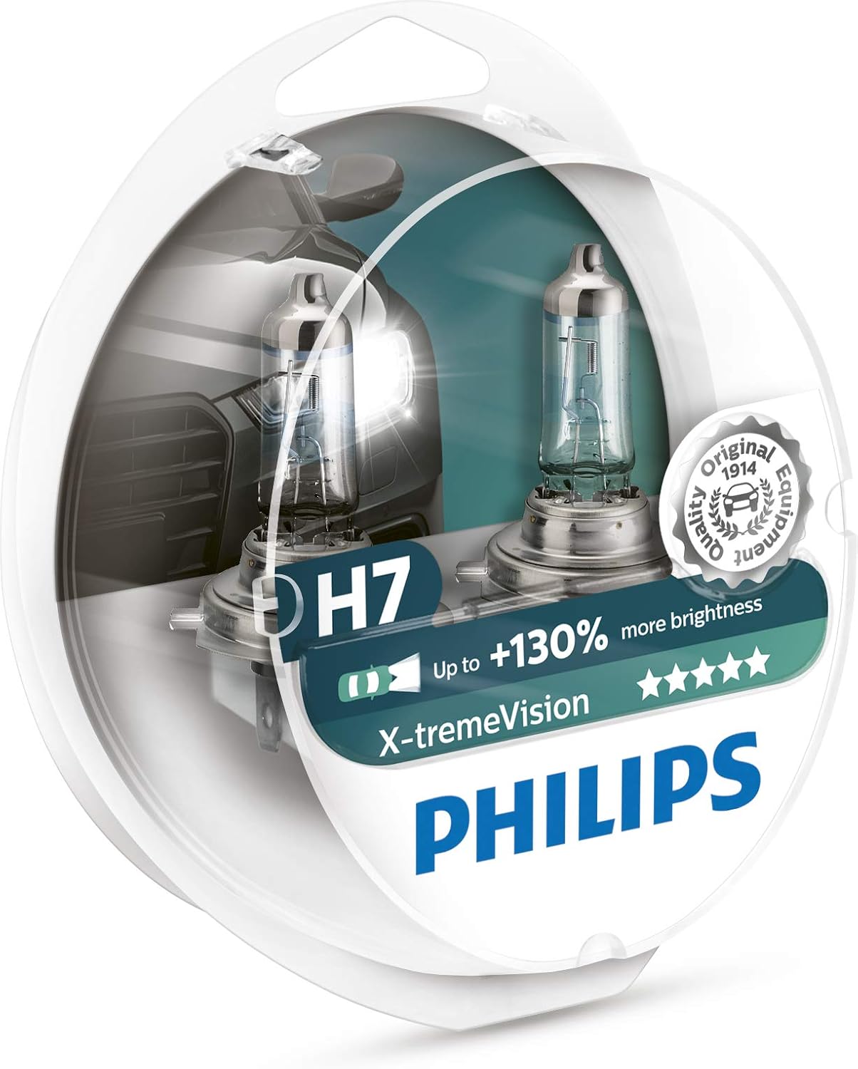 Philips X-treme Vision 130% Headlight Bulbs Pack of 2 H7 55W