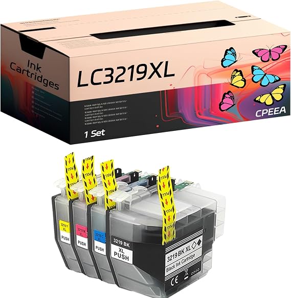 Compatible for Brother LC3219XL Ink Cartridges Work for Brother Printers, with Chip, High Yield 4250 Pages (1 Set)