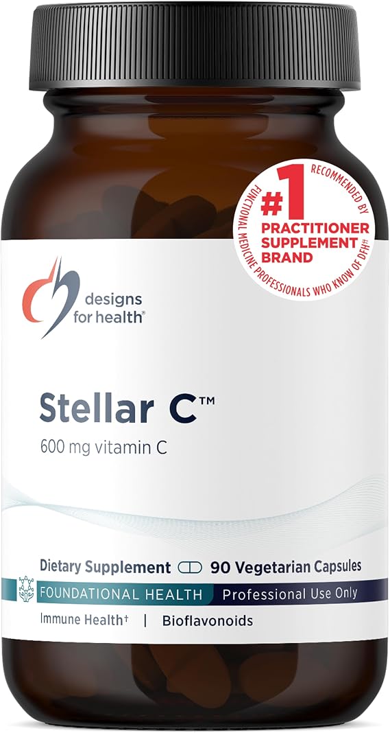 Designs for Health Stellar Vitamin C + Quercetin Supplements, 90 Capsules | Citrus Bioflavonoids + Quercetin with Vitamin C and Zinc for Enhanced Immune Support and Optimal Absorption