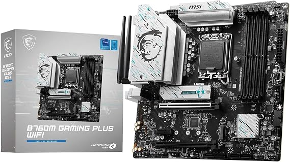 MSI Motherboard B760M GAMING PLUS WIFI for 14th/13th/12th Gen Intel CPU LGA1700 DDR5 Micro-ATX Comfortable gaming in a gaming roomB760 equipped MB6465