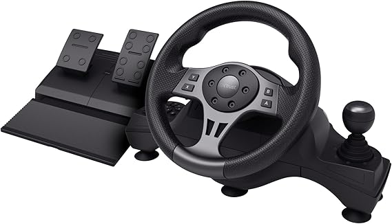 GXTrust Movi Steering Wheel for Gaming PC, Racing Wheel with Pedals
