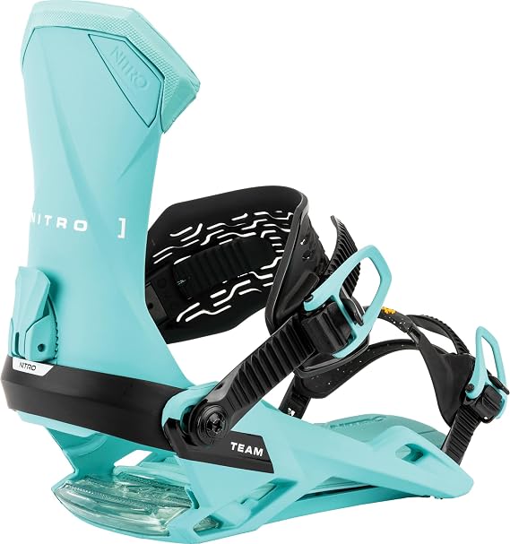 Nitro Team Men's Snowboard Binding - Mid Flex, Versatile Feel, Air Dampening - All-Mountain, Freestyle