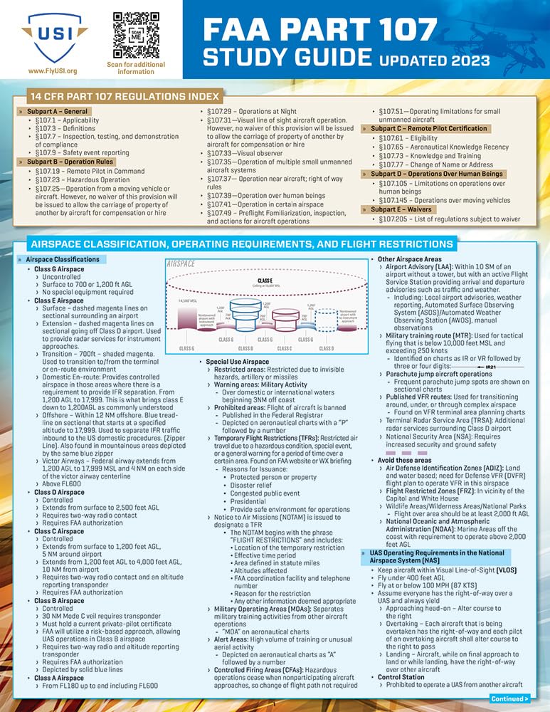FAA Part 107 Drone: A QuickStudy Reference Guide Pamphlet – May 1, 2019