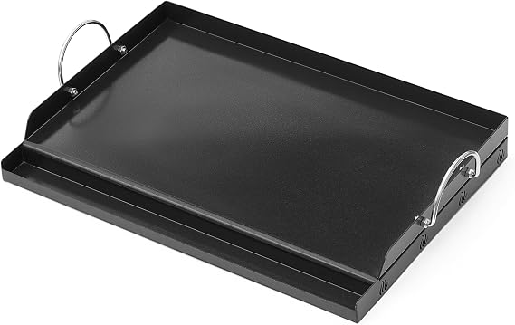 onlyfire Universal BBQ Griddle with Handles for Most Grills, 18" x 12.5"