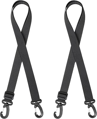 OneTigris Shoulder Straps Replacement Adjustable Strap for Briefcase Messenger Bag 2PC, Black