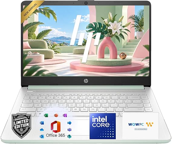 HP 14" Laptop Computer, 2026-2027 Edition, Intel N150 Processor, 4GB DDR5 RAM, 128GB SSD, 1TB Cloud Storage, Windows 11 with Microsoft 365