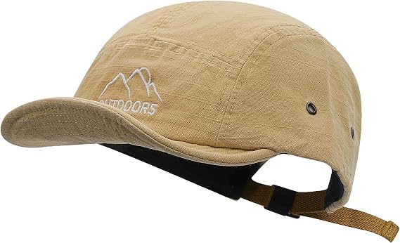Clape Short Peak Cap Unisex Cotton 5 Panel Baseball Hat Adjustable