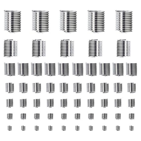 60Pcs Wire Thread Inserts, Coiled Helicoil Wire Inner Thread Inserts M3-M12