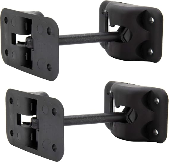 RecPro RV T-Style Door Holder Catch | Latch Holder | Cargo Hatch | Black or White Color Options | 4", 6" or 10" Option | RV Door Holder | RV Door Hardware | 2 Pack (4 Inches, Black)