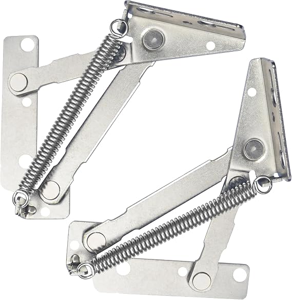 2 PCS 80 Degree Foldable Cabinet Hinges,Spring Hinges Lifting Brackets  