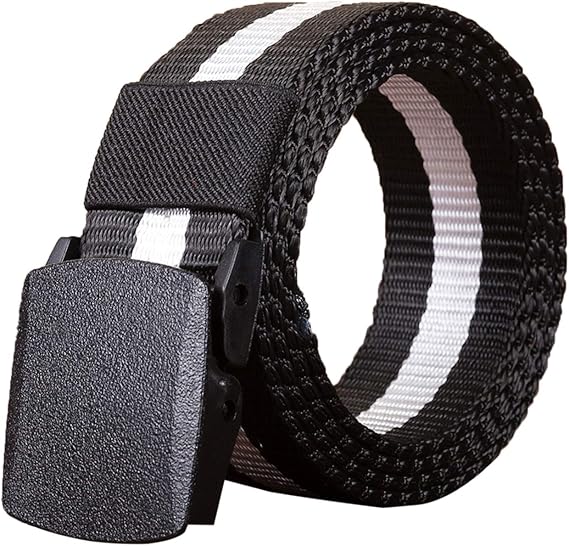 Elonglin Nylon Belt Canvas Military Tactical Belt Unisex 1.5" with Plastic Buckle