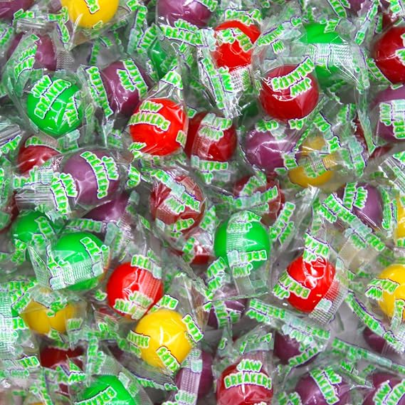 Fruit-Flavored Jawbreakers - Individually Wrapped Assorted 2 Pound Long-Lasting Hard Candy with a Sweet, Tangy, and Fruity Flavor - Approx. 134 Pieces