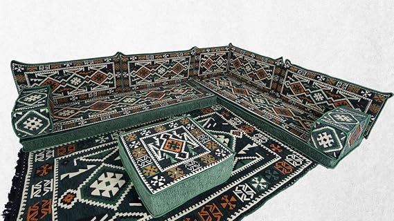 Arabic Floor Sofa Set, L Shape Corner Seating Set,Arabic Jalsa,Sectional Sofas, Pallet Sofas, Floor Cushions, Floor Couches, Bench Cushions