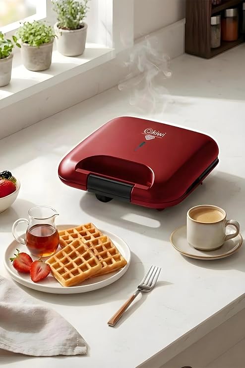 Kiwi KSM-2405W 750 W Waffle Makinesi Kırmızı