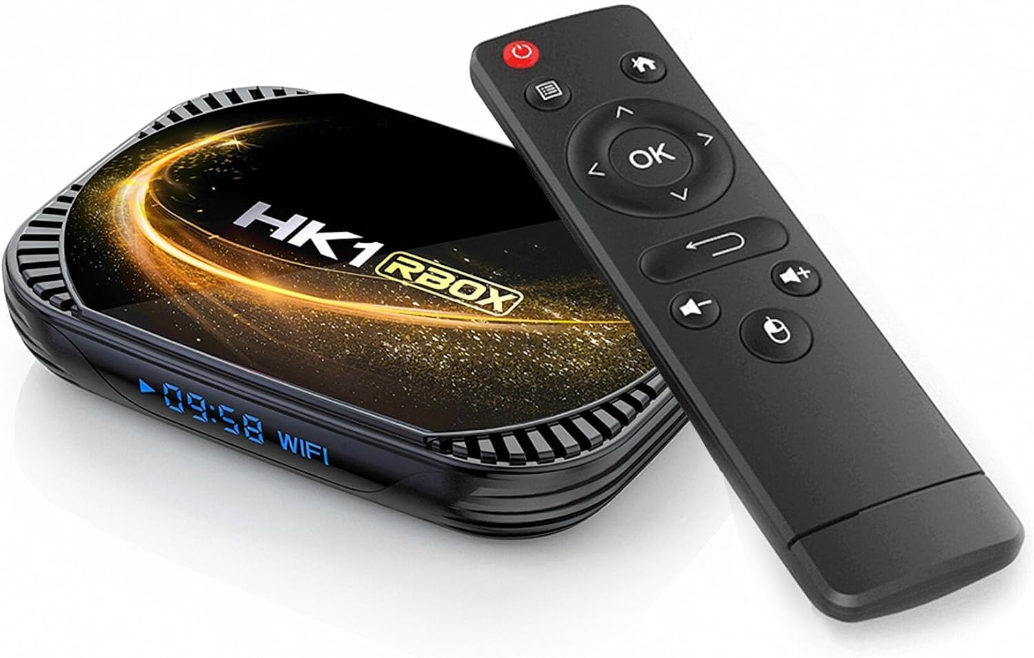 Android 11.0 Powered TV Box HK1 RBOX X4S TV Box 2GB RAM 16GB ROM S905X4 64-bit Quad Core A55 CPU 8K HDR Support 2.4G5G WiFi 100M LAN Bluetooth 4.1 USB 3.0 Set-Top Box