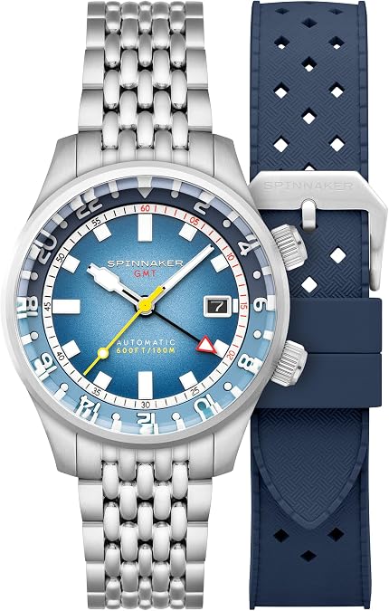 Spinnaker Men's Bradner GMT Automatic Watch with Solid Stainless Steel Bracelet SP-5121