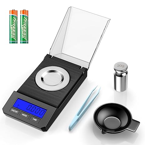 Digital Milligram Scale 50g/0.001g High Precision with 20g Calibration