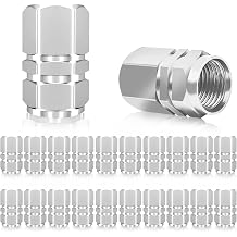 20 Pcs Car Tire Valve Caps Universal Fit for Cars, SUVs, Bicycles, Trucks and Motorcycles (Silver)