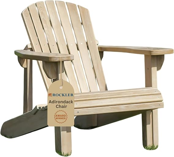 ROCKLER Adirondack Chair Plans with Cardboard Templates, Easy to Build | Adirondack Chair Plans Easy DIY Furniture Project Chair Templates Cardboard Patterns Included Beginner Friendly