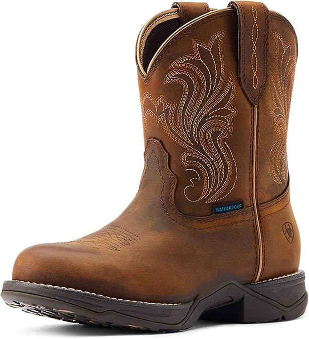 Ariat Women's Anthem Round Toe Shortie Waterproof Western Boot