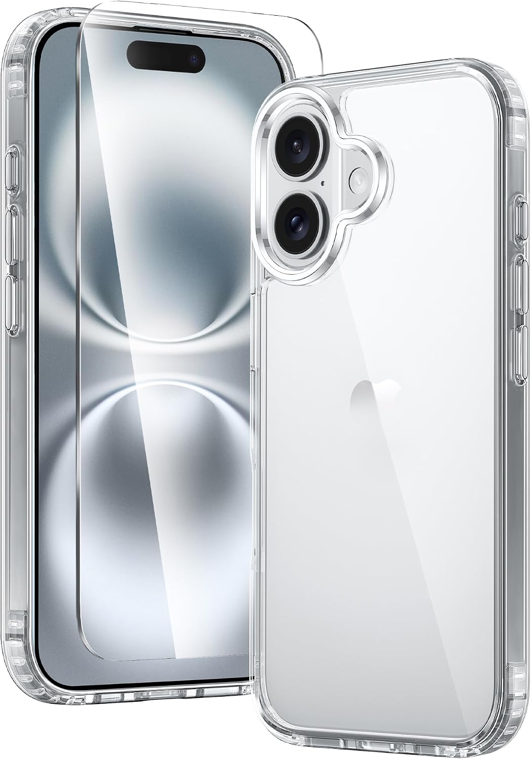 FNTCASE for iPhone 16 Plus Case: Clear Phone Cases Compatible with Magsafe Slim Anti Yellowing Military Grade Drop Protection Rugged Shockproof Protective Transparent Cell Phone Cover B-Clear