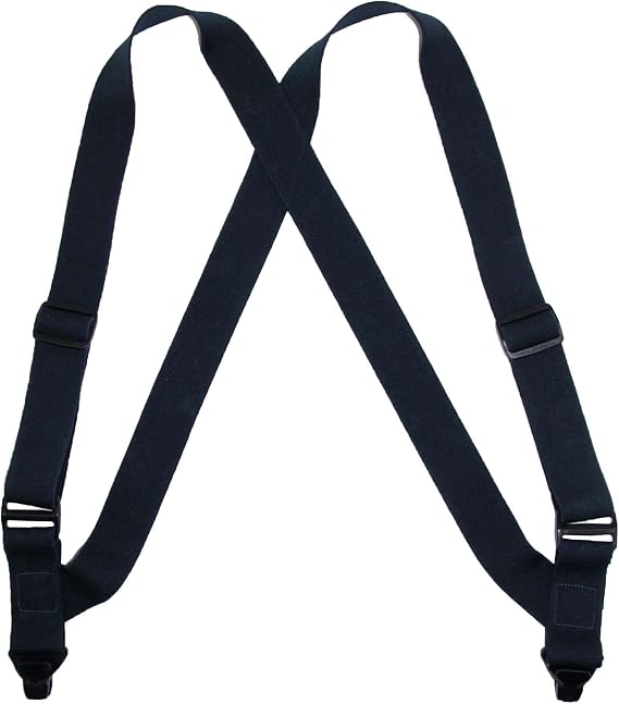 CTM Men's Elastic Side Plastic Clip TSA Compliant Airport Suspenders