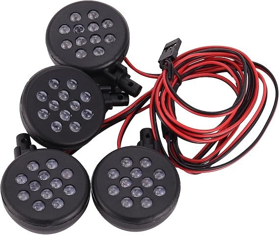 4 LED Lights Receiver Kit Plastic Shell Headlights for 1/5 BAJA Rovan Motor 5B RC Car Parts Accessories