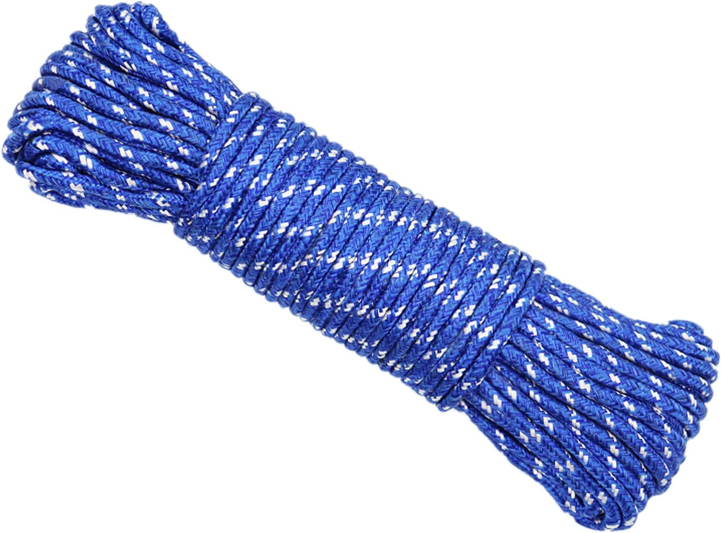 30M100Ft Clothes Washing Line Cord Outdoor Cotton Rope Natural Cotton Clothesline String, Cord-nylon Cloth Braided Clothesline Rope for Indoor Hanging Drying Camping Travel & Home Use DIY Craft