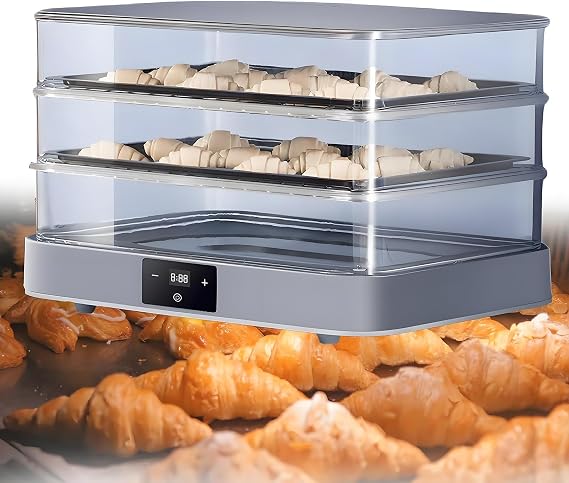 Electric Bread Dough Fermenting Machine with Adjustable Temperature and Time - 40L Bread Fermentation Box - Automatic Humidity Control and Uniform Fermentation for Home Baking