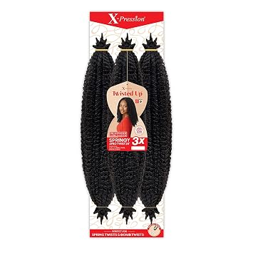 X-pression Braid Outre Crochet Braids X-Pression Twisted Up 3X Springy Afro Twist 24inch (1-pack, 350)