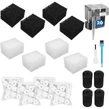Three-Stage Filtration Tank Filter Maintenance Kit Replacement for AquaClear 20 Power Filter,Aquarium Filter Media Replacement for Fish Tank Filter for 5- to 20-Gallon Aquariums