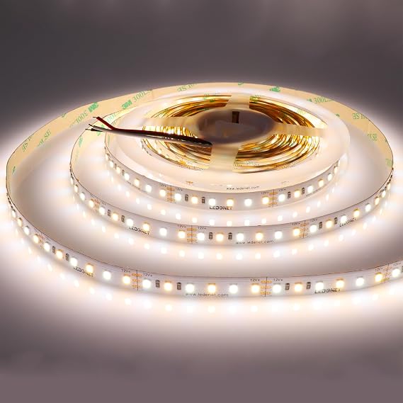 LEDENET CCT Tunable White LED Strip Lights 16.4ft DC12V 600LEDs 2800K-6500K