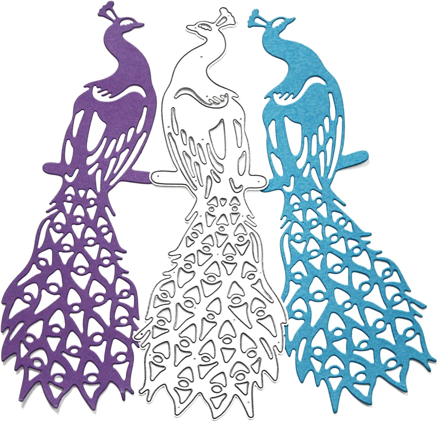Peacock Metal Cutting Dies for Card Making, Animal Die Cuts Stencil Embossing Tool for DIY Scrapbooking, Craft Paper, Album Decorations