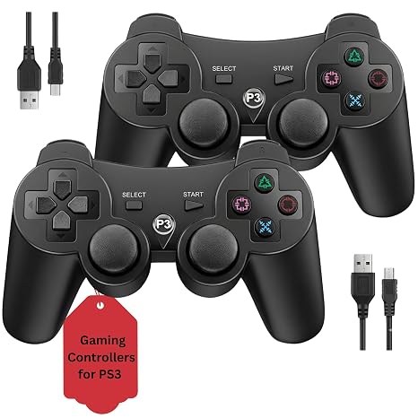 Hopevry 2 Pack PS3 Wireless Controller for Sony PlayStation 3