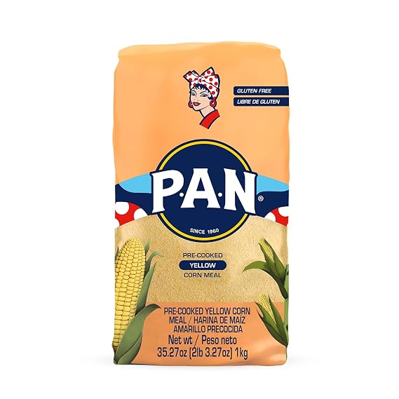 P.A.N. Yellow Corn Meal Pre-cooked Gluten Free and Kosher Flour for Arepas (2.2 lb/Pack of 1)