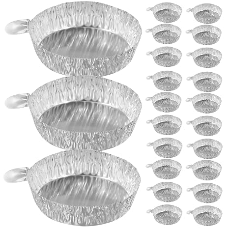 ULTECHNOVO Aluminum Foil Weighing Dish Disposable Sample Weighing Tray with Handle 2.55 X 1.96 X 0.39 in for Lab Powder Liquid Storage Evaporating Drying Pack of 100