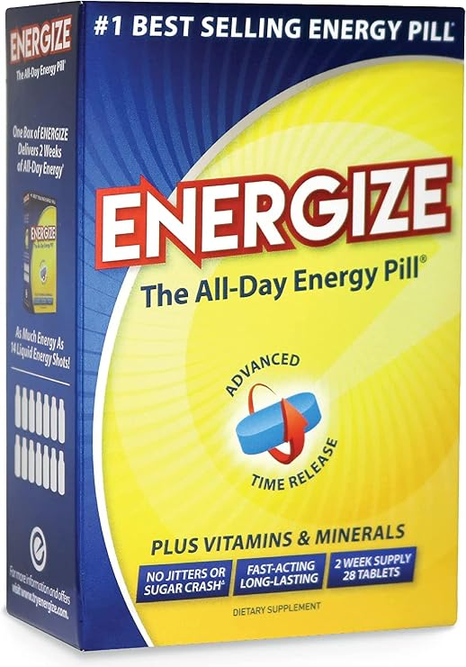 iSatori Energize Caffeine Pills All Day Energy - 28 Time Released Tablets