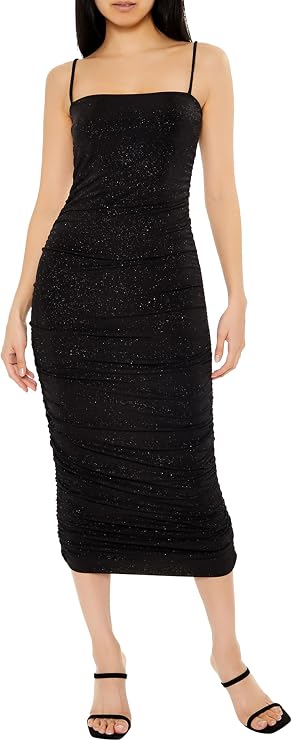 Forever 21 Women's Glitter Knit Bodycon Maxi Dress