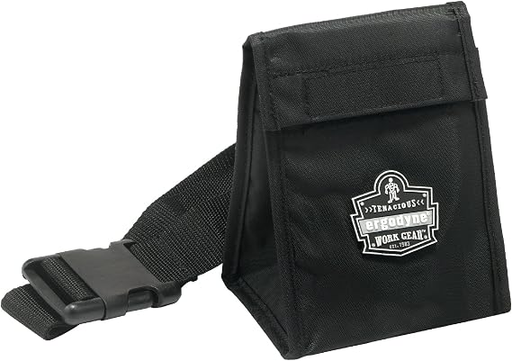 Carry Pouch for Mouthbit Respirators, Includes Waist Belt, Clover Flap Closure, 5" L x 4" W, 6.5" H, Ergodyne Arsenal 5184 , Black