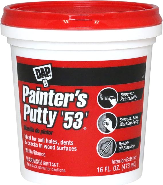 DAP Painter's Putty '53', White, 16 oz (7079812242)