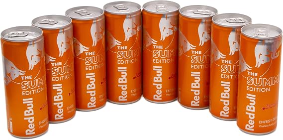 Red Bull Summer Edition Apricot - Strawberry 8 x 250ml Cans of Energy Drink