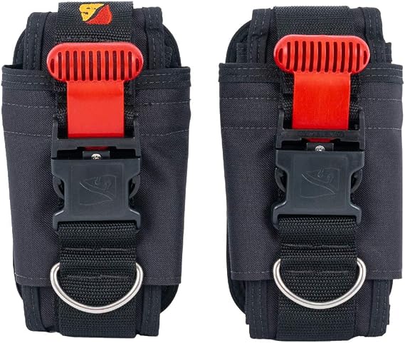 Dive Rite Scuba Diving Quick Buckle Weight Pocket System - 20 LB