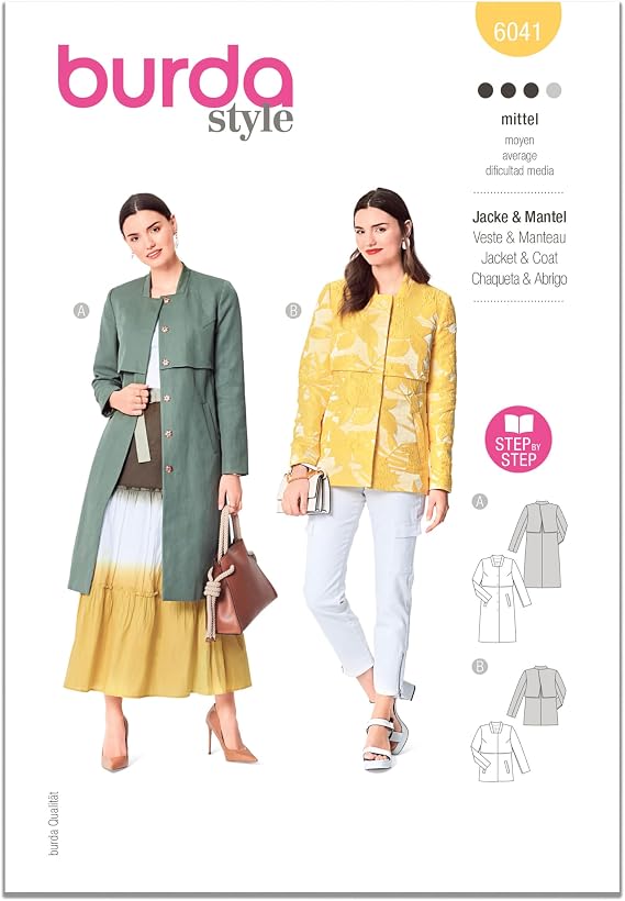 Burda Paper Sewing Pattern 6041 Jackets, Coats 9-18 (34-44)