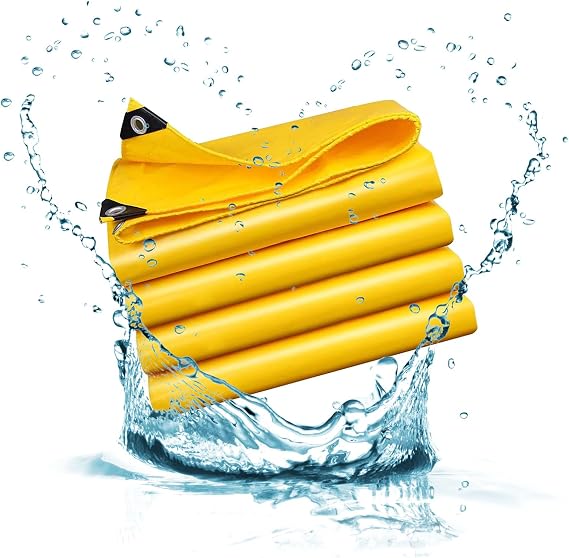Waterproof Tarp 29.5x3.3ft, 450g/m2 Heavy Duty Waterproof PVC Tarpaulin, Tarps Cover, Tarpaulin with Grommets, Resistant Tear Proof Tarpaulin, Customizable