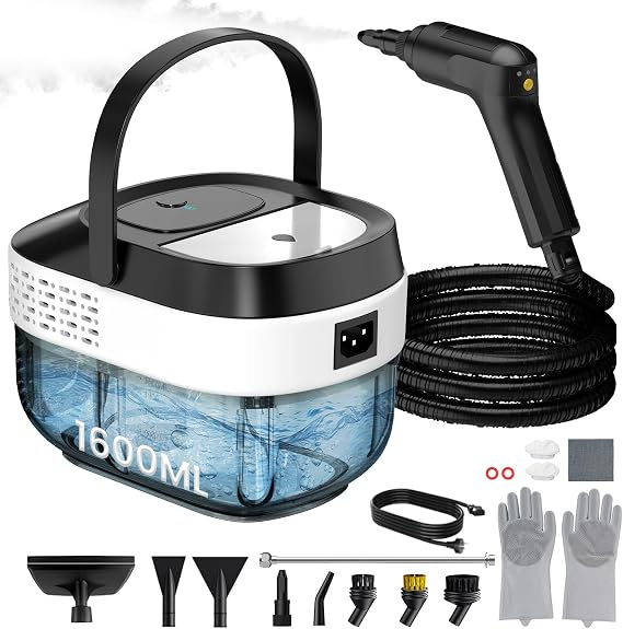Granarbol Steam Cleaner, 2500W 1.6L Handheld Steamer for Home Car Cleaning