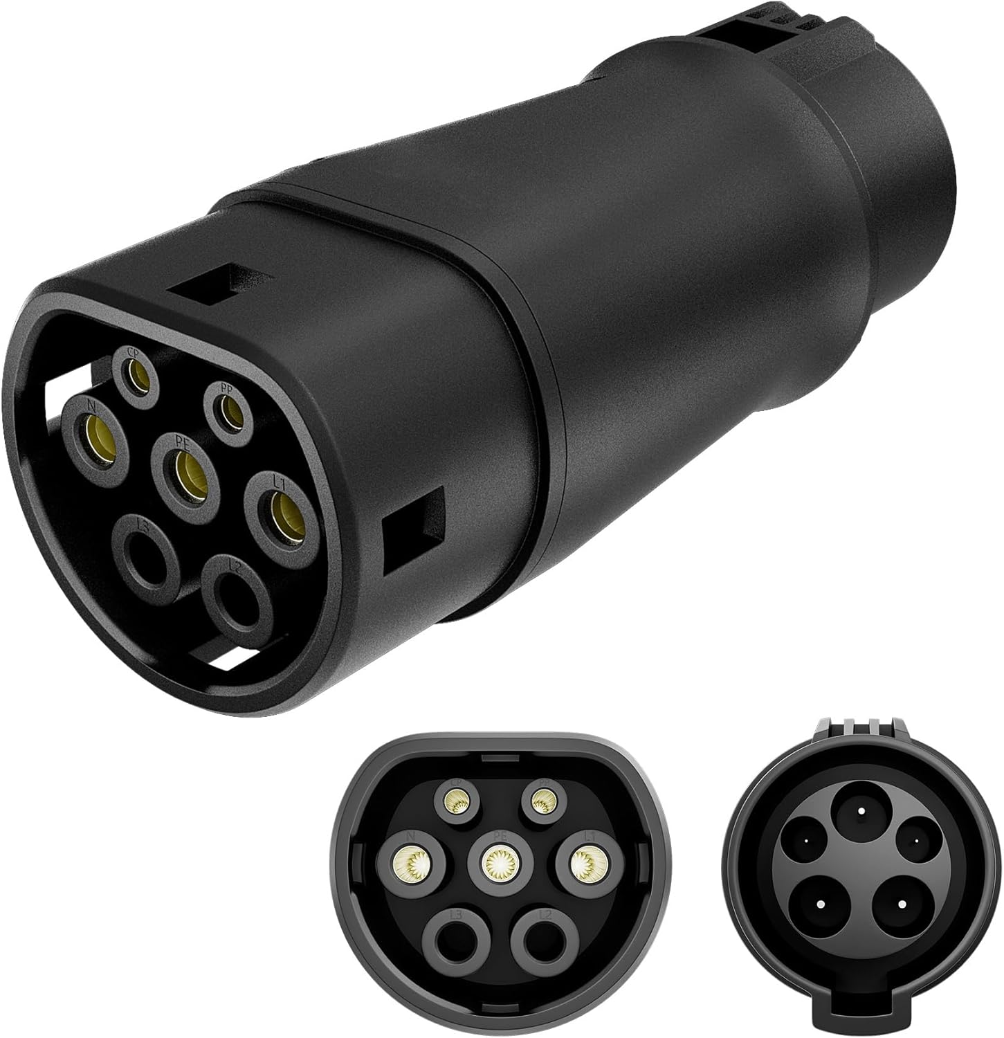 Type 1 to Type 2 EV Charging Adapter, Electric Vehicle Charging Adapter (SAE J1772 to IEC62196) 32A 8KW for Type 2 Electric Vehicles Conversion Converter