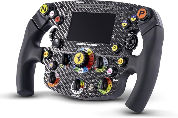 Thrustmaster Formula Wheel Add-On Ferrari SF1000 Edition - High-Performance Racing Wheel with LED Display for PC, PS4, PS5, PS5 Pro, Xbox One, and Xbox Series X|S | Ferrari licensed SF1000 replica, for single-seater, 4.3-in LCD, 25 buttons, 7 encoders, aluminum shifter paddles, 21 LEDs
