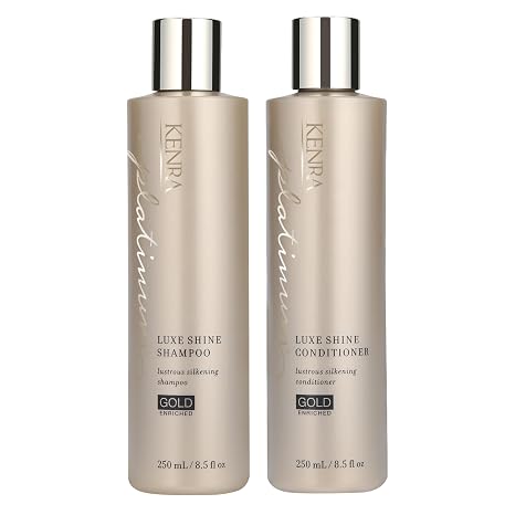 Kenra Platinum Luxe Shine Shampoo/Conditioner | Gold Enriched | Transforms Dull And Lifeless Strands To Glamorous -Bodied Hair | All Hair Types