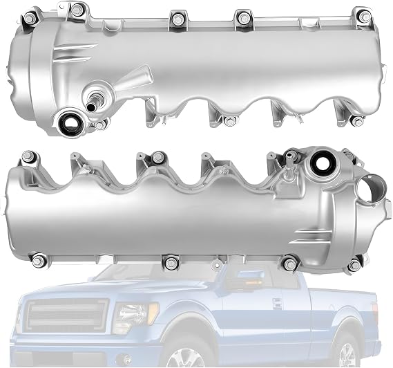 BILLOWY Pair Left + Right Valve Cover w/Gasket Compatible with Ford F-150 Mustang Lincoln Navigator V8 4.6L 5.4L Part# 264-909 9L1Z6582C 264-908 7L1Z6584A..