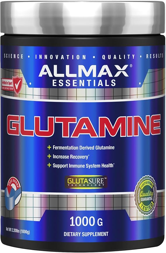 ALLMAX L-Glutamine Powder, Fermented, Unflavored, 1000 g